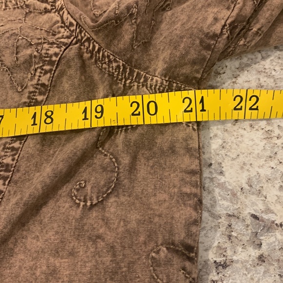 Vintage top 100% cotton women’s size medium western/ boho long sleeve button up - Picture 14 of 16